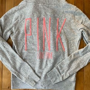 PINK Victoria Secret Grey ZIP Up